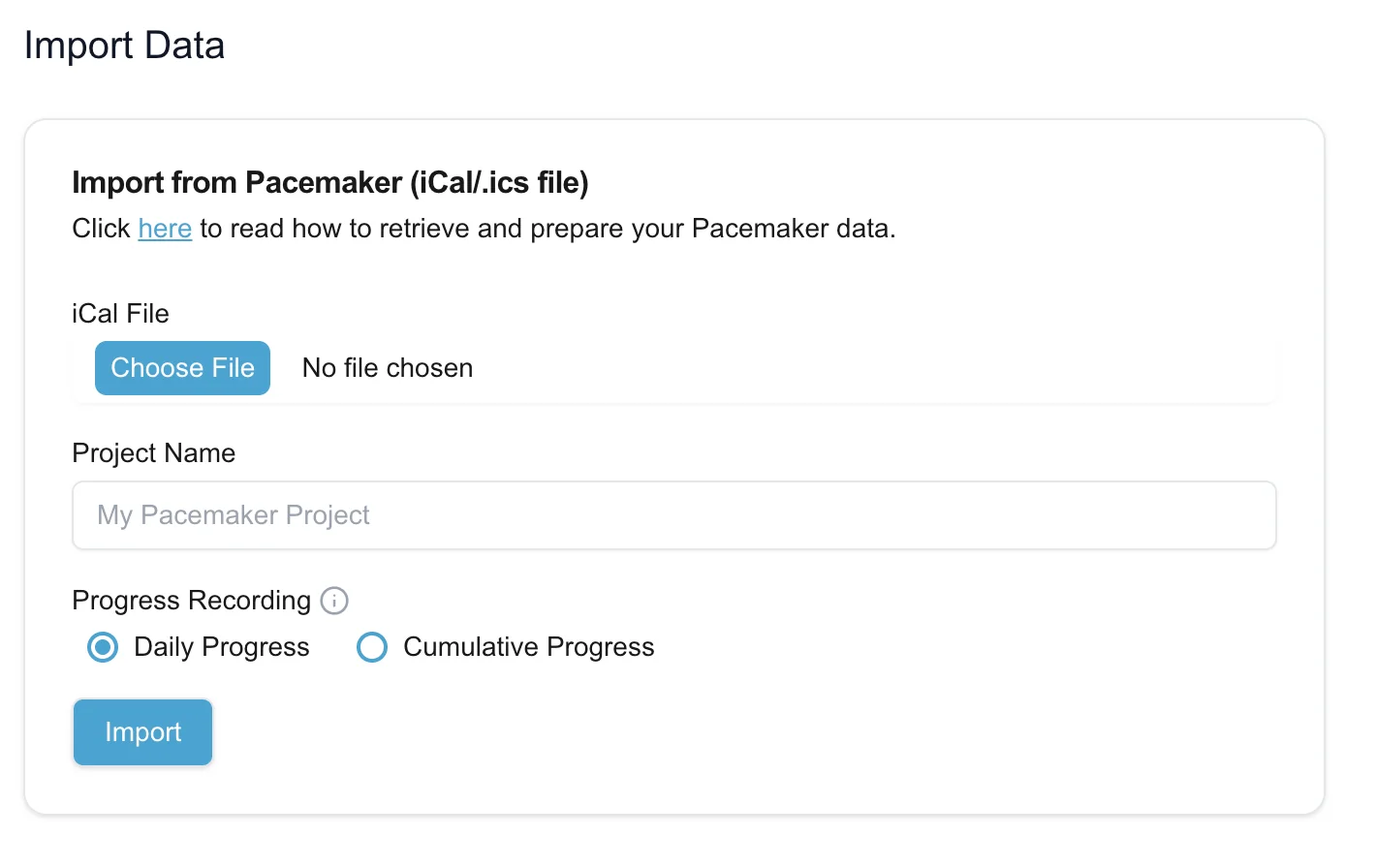 Import Pacemaker Scribl